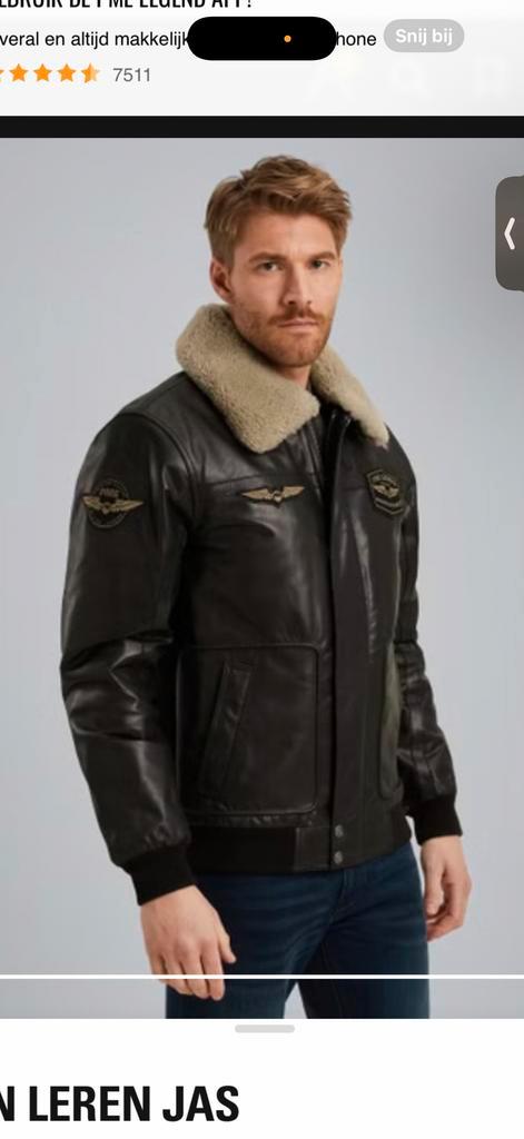 Leren Pilotenjas PME Legend, Kleding | Heren, Jassen | Winter, Nieuw, Maat 48/50 (M), Zwart, Ophalen