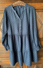 Langere blauwe tuniek beige stippen; Gina; M (38/40), Ophalen of Verzenden, Zo goed als nieuw, Maat 38/40 (M), Blauw