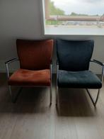 fauteuils vintage, Huis en Inrichting, Fauteuils, Ophalen, Metaal, Gebruikt, Minder dan 75 cm
