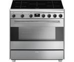 Smeg SNLP90IX9 inductie fornuis met 5 zones, rvs, Ophalen, Nieuw