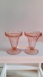 roze ijscoupes persglas, Antiek en Kunst, Ophalen