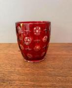 Vintage Mario Luca Giusti acrylic rood kunststof glas.106, Ophalen of Verzenden, Huis en Inrichting