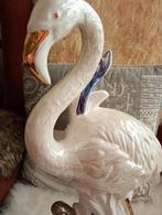 vintage  Parelmoer flamingobeeld. , Verzamelen, Ophalen, Zo goed als nieuw, Dier