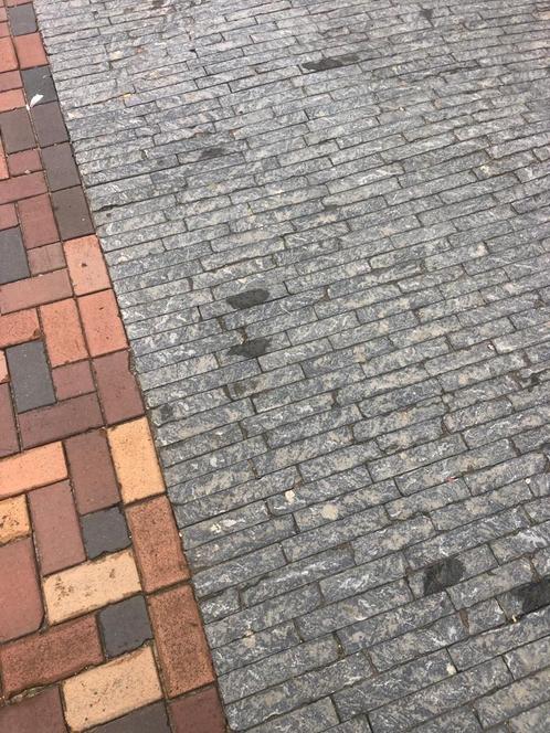 Gebruikte chineeshardsteen/natuursteen gekloofd wvb, Tuin en Terras, Tegels en Klinkers, Gebruikt, Terrastegels, Natuursteen, 10 m² of meer