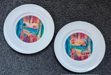 2 zomerse decoratie bordjes beschikbaar voor biedingen