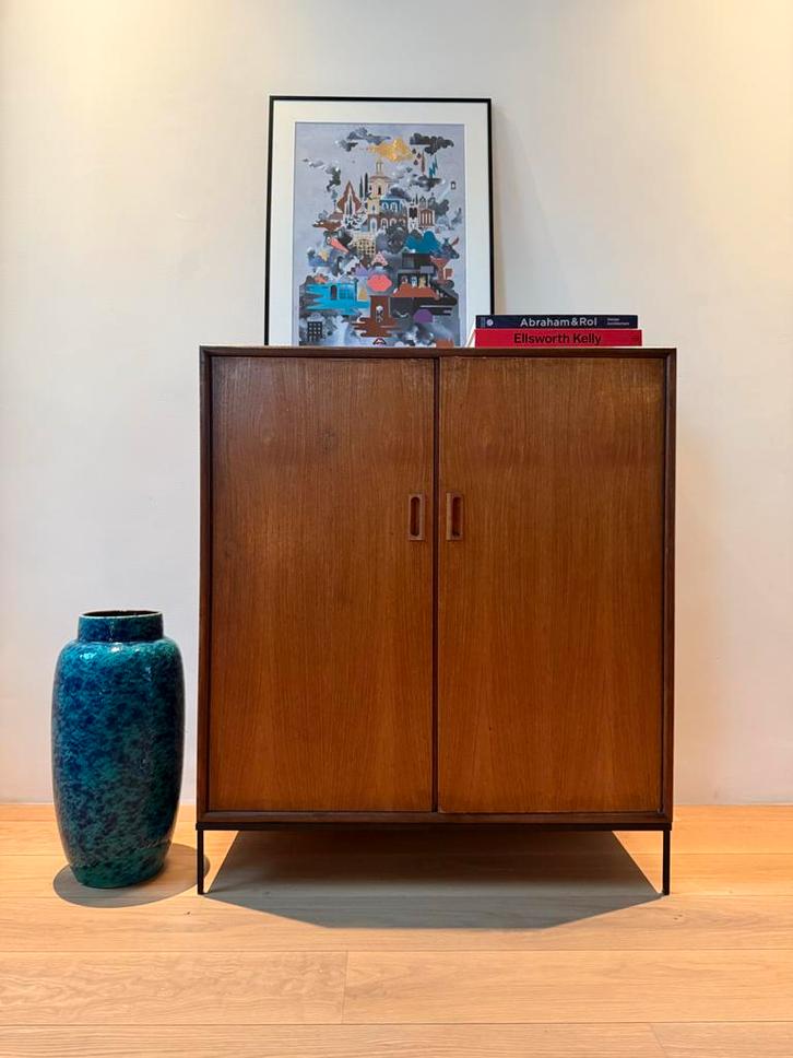 Vintage Teakhouten Kast - FM Formule Kempkes, Huis en Inrichting, Kasten | Buffetkasten, Gebruikt, 100 tot 150 cm, 50 tot 100 cm