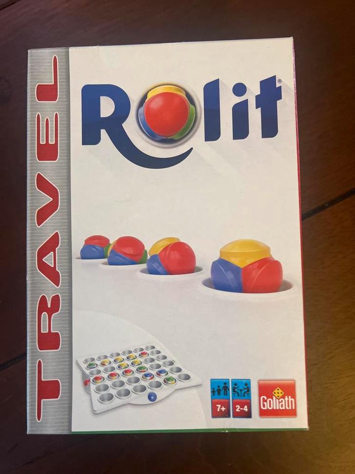Rolit Travel Bordspel - Goliath, Hobby en Vrije tijd, Gezelschapsspellen | Bordspellen, Zo goed als nieuw, Drie of vier spelers