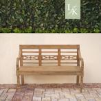 Landelijke klassieke tuinbank - Inverness teakhout, Niet ingevuld, Nieuw, Ophalen of Verzenden, Niet ingevuld