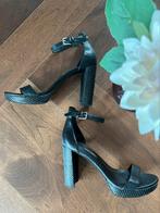 Nine West zwarte hakken met blokhak en enkelbandje (maat 40), Ophalen of Verzenden, Zo goed als nieuw, Zwart