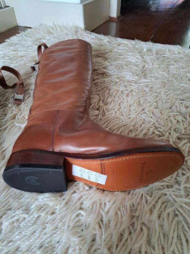 Bruine leren hoge laarzen, Tony Mora, Nieuw, mt.36, Kleding | Dames, Schoenen, Nieuw, Hoge laarzen, Bruin, Ophalen of Verzenden