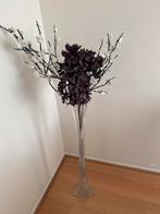 Decoratieve vaas met kunstbloemen, Overige kleuren, Ophalen of Verzenden, 75 cm of meer, Glas