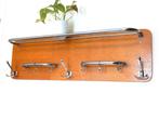 vintage kapstok jaren 60 chroom hout, Wandkapstok, ., Ophalen of Verzenden, Zo goed als nieuw