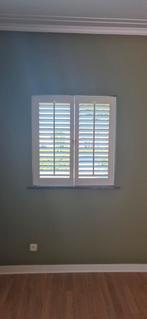 Shutters - Gebroken Wit - Perfecte Staat, Doe-het-zelf en Verbouw, Rolluiken, Ophalen, Minder dan 100 cm, Crème of Beige, Zo goed als nieuw
