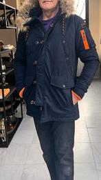 Winterjack d.blauw Superdry L/XL, Maat 52/54 (L), Blauw, Ophalen of Verzenden, Zo goed als nieuw