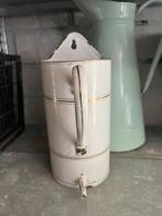 Wit emaille lavement met gouden rand, Antiek en Kunst, Ophalen