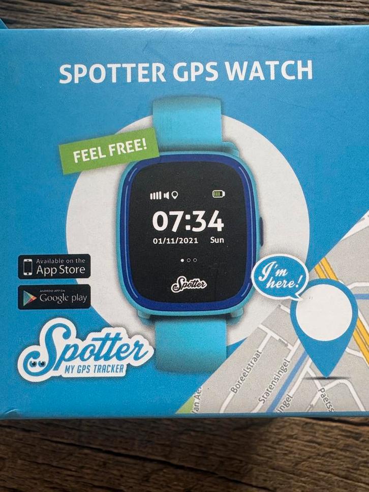 2x GPS Spotter Kinderhorloge Blauw - Zo goed als nieuw!, Sieraden, Tassen en Uiterlijk, Smartwatches, Zo goed als nieuw, Android