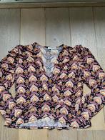 Prachtige MORGAN blouse mt XL - z.g.a.n. Zwart met roze., Ophalen of Verzenden, Morgan, Zo goed als nieuw, Maat 46/48 (XL) of groter