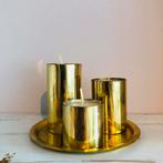 Vintage messing waxinelichthouders, Huis en Inrichting, Woonaccessoires | Kandelaars en Kaarsen, *, Gebruikt, Verzenden, *