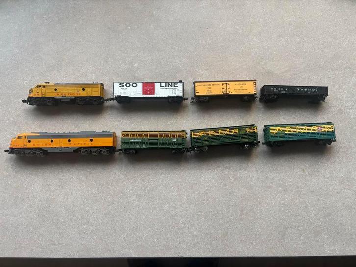 Union Pacific Locs & Wagons N Spoor, Hobby en Vrije tijd, Modeltreinen | N-Spoor, Zo goed als nieuw, Treinset, Gelijkstroom, Overige merken