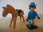 Vintage Playmobil US officier met paard 3353, Ophalen of Verzenden, Gebruikt, Complete set