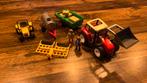 Playmobil tractor kar melkwagen cultivator, Ophalen, Gebruikt