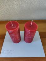 Kaarsen rood (2 stuks), Ophalen of Verzenden, Zo goed als nieuw, Overige materialen, Minder dan 25 cm