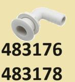 Kunststof haakse doorvoeren Ø¾" x19 mm & Ø1½" x38 mm. € 5,25, Watersport en Boten, Ophalen of Verzenden, Nieuw, Motor en Techniek