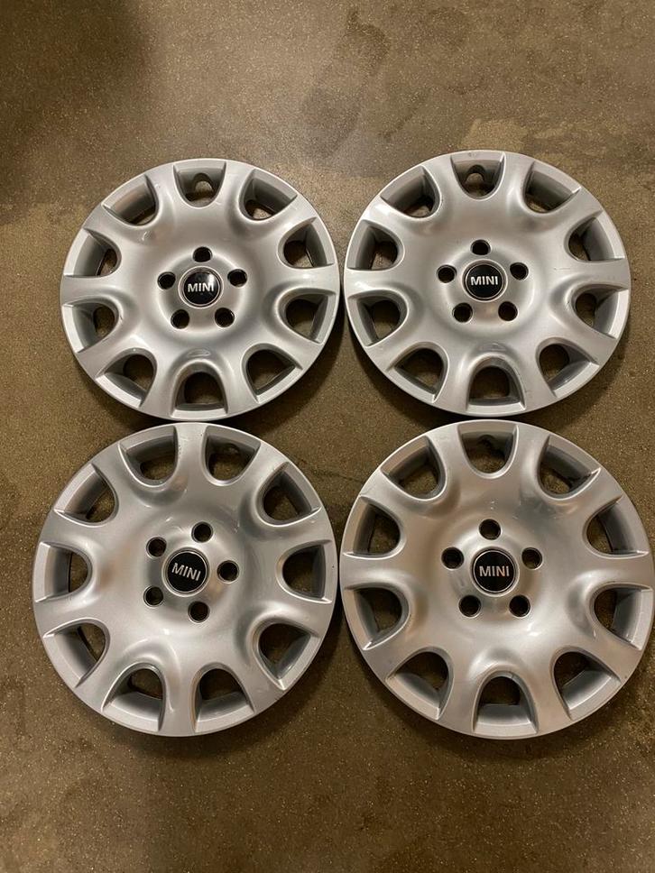 Wieldoppen Mini One/Cooper/Cabrio 15 inch., Auto diversen, Wieldoppen, Gebruikt, Ophalen of Verzenden