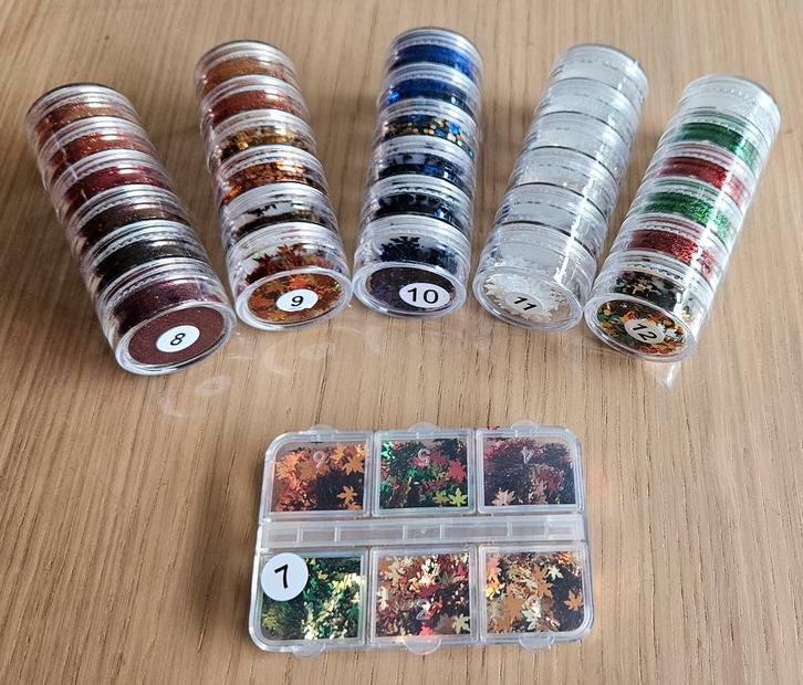 Glitter cilinders en nail art toebehoren, Hobby en Vrije tijd, Kralen en Sieraden maken, Nieuw, Overige typen, Ophalen of Verzenden