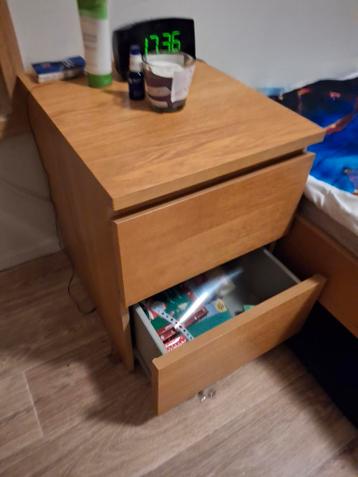 2 Nachtkastjes met Lades Ikea Malm - afbeelding 2