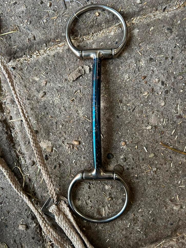 Bit, bustrens stang, 14,5 cm, Dieren en Toebehoren, Paarden en Pony's | Hoofdstellen en Tuigage, Zo goed als nieuw, Springen, Ophalen of Verzenden