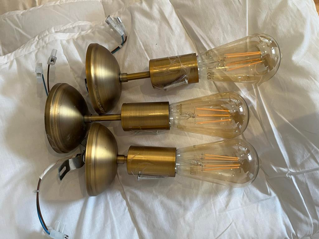 3 Plafondlampjes met nieuwe LED lampen, Ophalen, Led-lamp, Minder dan 30 watt, Soft of Flame