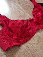 Rood kanten beugel bh zonder vulling Hunkemöller 75E, Verzenden, Rood, BH