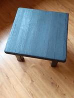 zwart gebeitst massief eiken bijzettafeltje buiten/binnen, 45 tot 60 cm, Minder dan 55 cm, Ophalen of Verzenden, Zo goed als nieuw