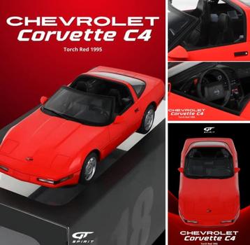 1:18 Chevrolet Corvette C4 uit 1995 Rood GT Spirit 999 stuks beschikbaar voor biedingen