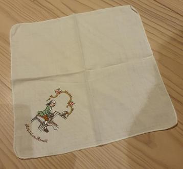 zakdoek met Mozart erop geborduurd beschikbaar voor biedingen