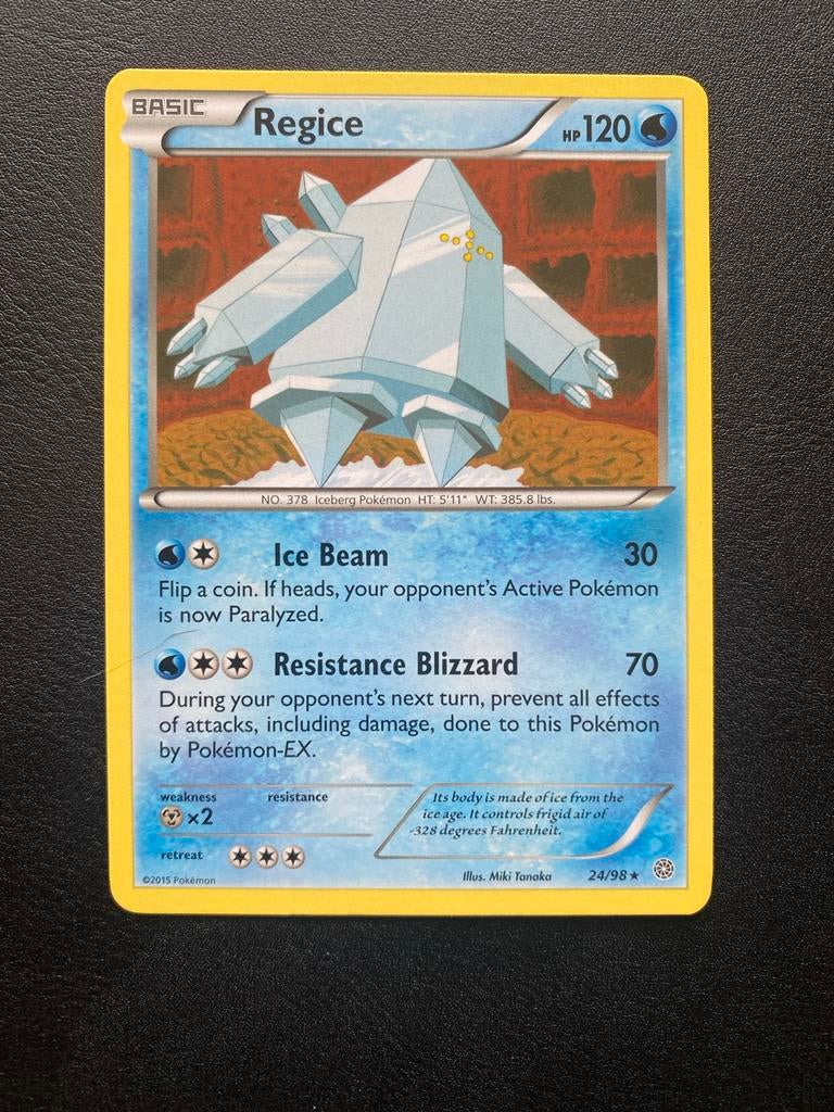 Regice 24/98 Pokémon XY Ancient Origins 2015 Packfresh Mint, Ophalen of Verzenden, Zo goed als nieuw, Losse kaart