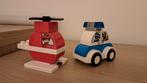 Lego duplo - brandweer helikopter en politieauto - 10957, Ophalen, Gebruikt, Complete set, Duplo