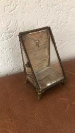 Antiek horloge kastje met geslepen ruitje, Ophalen of Verzenden