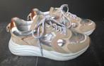 Omoda sneaker, leer en metallic, maat 38, Beige, Omoda, Ophalen of Verzenden, Sneakers of Gympen