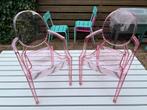 Kartell Lou Lou Ghost Roze Kinderstoeltje (2x), Ophalen, Gebruikt, Overige typen