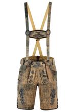 Lederhosen Heren Oktoberfest Heren Zacht Suede Leer, AA Lederhosen, Carnaval, Maat 48/50 (M), Nieuw