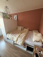 Bed met kast IKEA, Huis en Inrichting, Slaapkamer | Bedden, Gebruikt, 140 cm, Wit, Hout