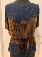Escada top , feestelijke , zijde blauw goud, Kleding | Dames, Tops, Maat 38/40 (M), Blauw, Nieuw, Escada