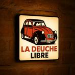 Unieke Lightbox "La Deuche Libre" Citroën 2CV, Verzenden, Nieuw, Lichtbak of (neon) lamp