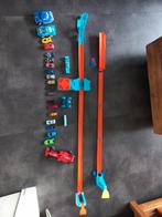 Hot Wheels baan + auto's in opbergbak, Ophalen of Verzenden