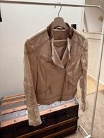 Beige leren jasje - biker style, Maat 38/40 (M), Beige, Arma, Ophalen of Verzenden