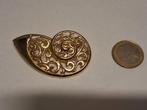 Vergulde Franse Hoorn Broche, Sieraden, Tassen en Uiterlijk, Broches, Ophalen of Verzenden