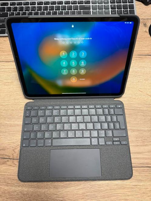 iPad mini 6 + Logitech Combo Touch iPad Pro 11, Computers en Software, Apple iPads, Zo goed als nieuw, Apple iPad, 11 inch, Grijs
