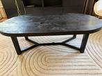 Te koop: Zwarte mangohouten salontafel – 1.40 m x 70 cm, Huis en Inrichting, Tafels | Salontafels, Gebruikt, 50 tot 100 cm, Rond